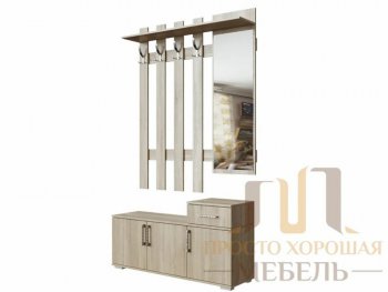Прихожая №3 Вешалка с зеркалом 1200 (4 крючка) в Новом Уренгое - novyy-urengoy.mebel-74.com | фото