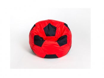 Кресло-мешок Мяч малый красно-черное в Новом Уренгое - novyy-urengoy.mebel-74.com | фото