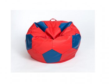 Кресло-мешок Мяч большой Экокожа красно-синее в Новом Уренгое - novyy-urengoy.mebel-74.com | фото