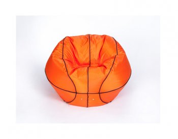 Кресло-мешок Баскетбольный мяч большой оранжево-черное в Новом Уренгое - novyy-urengoy.mebel-74.com | фото
