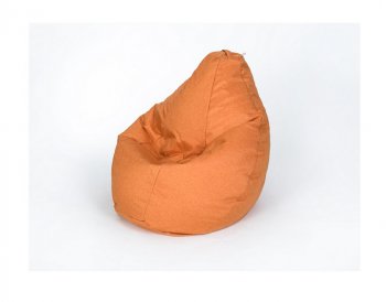 Кресло-мешок Груша велюр оранжевое малое в Новом Уренгое - novyy-urengoy.mebel-74.com | фото