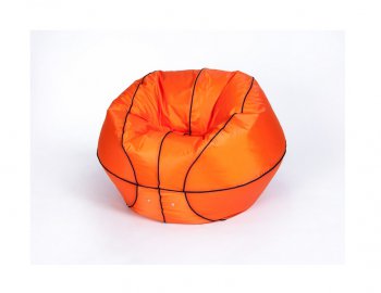 Кресло-мешок Баскетбольный мяч большой оранжево-черное в Новом Уренгое - novyy-urengoy.mebel-74.com | фото