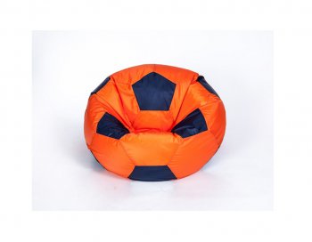 Кресло-мешок Мяч малый оранжево-черное в Новом Уренгое - novyy-urengoy.mebel-74.com | фото