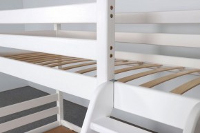 АДЕЛЬ Кровать двухъярусная с наклонной лестницей (белый) в Новом Уренгое - novyy-urengoy.mebel-74.com | фото