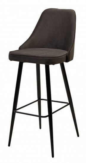 Барный стул NEPAL-BAR ГРАФИТ #14, велюр/ черный каркас (H=78cm) М-City в Новом Уренгое - novyy-urengoy.mebel-74.com | фото