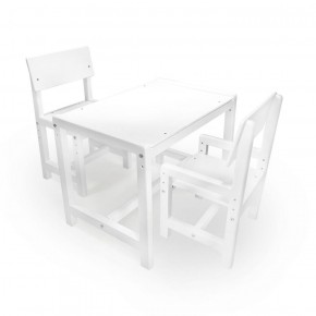 Детский растущий комплект стол и два стула  Я САМ "Лофт" (Белый, Белый) в Новом Уренгое - novyy-urengoy.mebel-74.com | фото