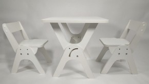 Детский растущий стол-парта и два стула Я САМ "Умка-Дуо" (Белый) в Новом Уренгое - novyy-urengoy.mebel-74.com | фото