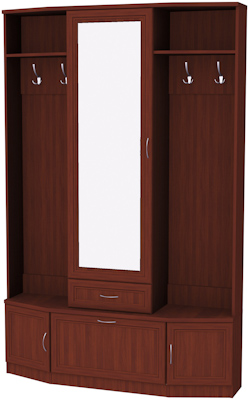 Шкаф для прихожей с зеркалом арт.600 в Новом Уренгое - novyy-urengoy.mebel-74.com | фото