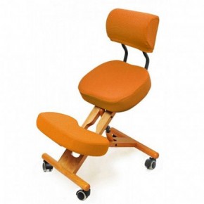 Коленный стул со спинкой Smartstool KW02В + Чехлы в Новом Уренгое - novyy-urengoy.mebel-74.com | фото