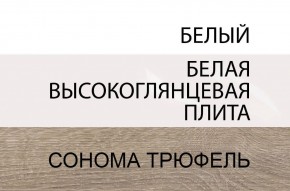 Комод 2D-1S/TYP 34, LINATE ,цвет белый/сонома трюфель в Новом Уренгое - novyy-urengoy.mebel-74.com | фото