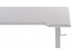 Компьютерный стол Маркос с механизмом подъема 120х75х75 белый / шагрень белая в Новом Уренгое - novyy-urengoy.mebel-74.com | фото