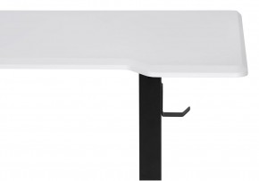 Компьютерный стол Маркос с механизмом подъема 140х80х75 белая шагрень / черный в Новом Уренгое - novyy-urengoy.mebel-74.com | фото