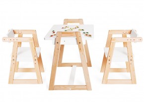 Комплект детской мебели стол и  два стула Я САМ "Лофт-Дуо" (Белый) в Новом Уренгое - novyy-urengoy.mebel-74.com | фото