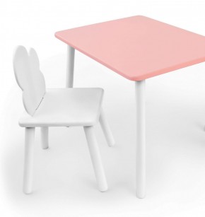 Комплект детской мебели стол и стул Облачко (Розывый/Белый/Белый) в Новом Уренгое - novyy-urengoy.mebel-74.com | фото