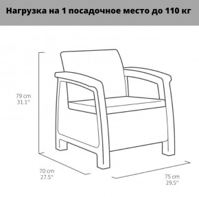 Комплект мебели Корфу Рест (Corfu Rest - without table) графит в Новом Уренгое - novyy-urengoy.mebel-74.com | фото