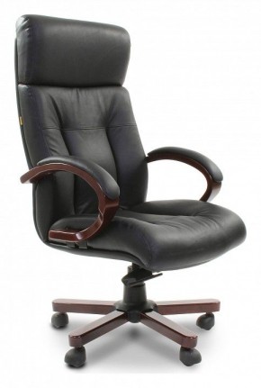 Кресло для руководителя Chairman 421 черный/орех темный, черный в Новом Уренгое - novyy-urengoy.mebel-74.com | фото