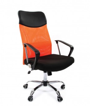 Кресло для руководителя CHAIRMAN 610 N (15-21 черный/сетка оранжевый) в Новом Уренгое - novyy-urengoy.mebel-74.com | фото