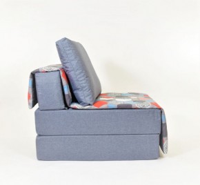 Кресло-кровать бескаркасное Харви (серый-геометрия слейт) в Новом Уренгое - novyy-urengoy.mebel-74.com | фото