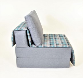 Кресло-кровать бескаркасное Харви (серый-квадро азур) в Новом Уренгое - novyy-urengoy.mebel-74.com | фото