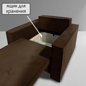 Кресло-кровать Принц КК1-ВК (велюр коричневый) в Новом Уренгое - novyy-urengoy.mebel-74.com | фото