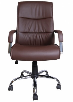 Кресло офисное BRABIX "Space EX-508" (экокожа, хром, коричневое) 531164 в Новом Уренгое - novyy-urengoy.mebel-74.com | фото
