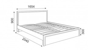 Кровать 1.6 М07 Стандарт с основанием Беатрис (Орех гепланкт) в Новом Уренгое - novyy-urengoy.mebel-74.com | фото
