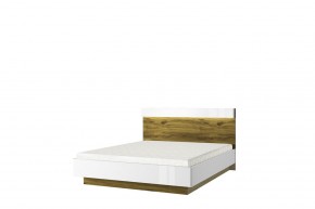 Кровать 160 с подъемником, TORINO, цвет белый/Дуб наварра в Новом Уренгое - novyy-urengoy.mebel-74.com | фото