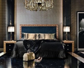 Кровать 2-х спальная (1,8 м) Тиффани Premium черная/золото с мягким элементом (Антрацит) с подъемным механизмом (ТФКР180-3[3](П) в Новом Уренгое - novyy-urengoy.mebel-74.com | фото
