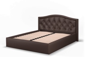 Кровать Стелла 1400*2000 + ПМ (Лесмо brown) коричневый в Новом Уренгое - novyy-urengoy.mebel-74.com | фото