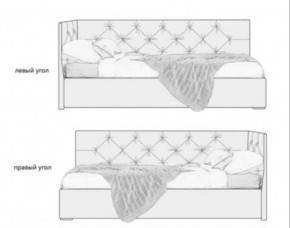 Кровать угловая Хлоя интерьерная +основание (120х200) в Новом Уренгое - novyy-urengoy.mebel-74.com | фото