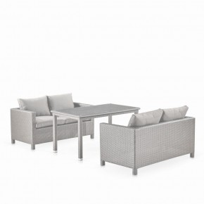 Обеденный комплект плетеной мебели с диванами T256C/S59C-W85 Latte в Новом Уренгое - novyy-urengoy.mebel-74.com | фото