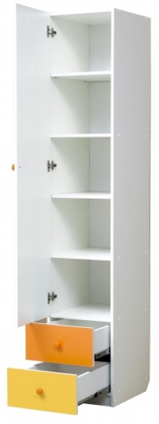 Шкаф 1-но дверный с ящиками и зеркалом Радуга (400) в Новом Уренгое - novyy-urengoy.mebel-74.com | фото