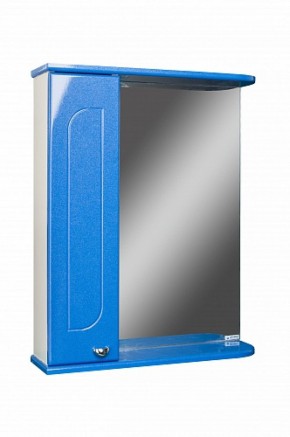 Шкаф-зеркало Радуга Синий металлик 55 левый АЙСБЕРГ (DA1129HZR) в Новом Уренгое - novyy-urengoy.mebel-74.com | фото