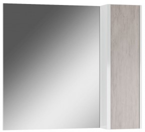 Шкаф-зеркало Uno 80 Дуб серый левый/правый Домино (DU1504HZ) в Новом Уренгое - novyy-urengoy.mebel-74.com | фото