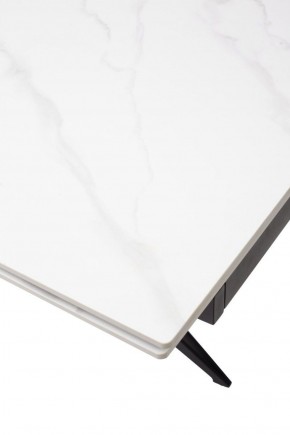 Стол FORIO 160 MATT WHITE MARBLE SOLID CERAMIC / BLACK, ®DISAUR в Новом Уренгое - novyy-urengoy.mebel-74.com | фото