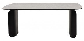 Стол NORD 200 TL-102 Бежевый мрамор, испанская керамика / черный каркас, ®DISAUR в Новом Уренгое - novyy-urengoy.mebel-74.com | фото