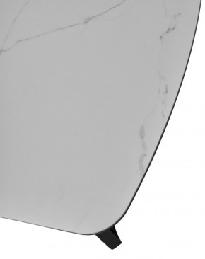 Стол RASMUS 160 TL-45 Белый мрамор, испанская керамика / черный каркас, ®DISAUR в Новом Уренгое - novyy-urengoy.mebel-74.com | фото