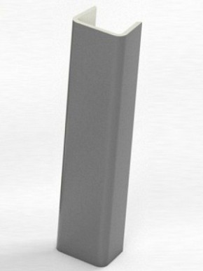 Торцевая заглушка  для цоколя h100 мм (Алюминий, Белый, Черный, Сонома) в Новом Уренгое - novyy-urengoy.mebel-74.com | фото