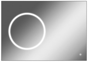 Зеркало Eclipse 100 black с подсветкой Sansa (SE1032Z) в Новом Уренгое - novyy-urengoy.mebel-74.com | фото
